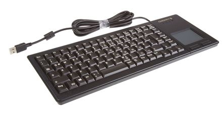 Cherry - G84-5500LUMDE-2 - Cherry 黑色 USB 有线 紧凑型 QWERTZ 触摸板键盘 G84-5500LUMDE-2 