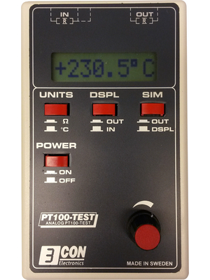3CON Electronics - PT05E - 模拟器，Pt-100，PT05E，3CON Electronics