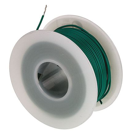 Alpha Wire - 3251 GR005 - Alpha Wire 30m长 绿色 22 AWG UL1061 单芯 内部连线电线 3251 GR005, 0.35 mm2 截面积, 7/0.25 mm 线芯绞距, 300 V 