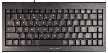 Cherry - JK-0720GB - Cherry 黑色 USB 有线 工业用 紧凑型 QWERTY（英国） 背光键盘 JK-0720GB, 88键盘 