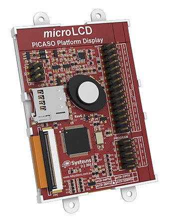 4D Systems - uLCD-28PTU - 4D Systems 2.8in TFT 触摸屏显示模块 uLCD-28PTU, 240 x 320pixels 分辨率, LED背光 I2C, TTL 接口 